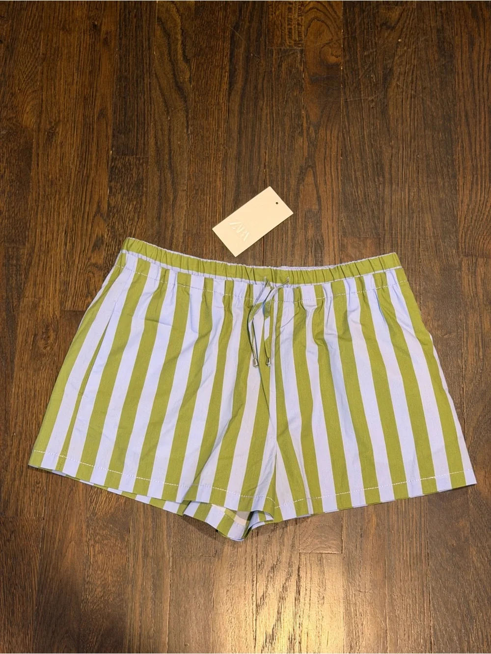 Zara Oversized Striped Shirt and Shorts Set NWT size large